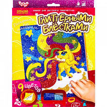 Розмальовка глітером міні 205 * 260мм, 8 кольорів РГН-01 MZOPT, фото 2