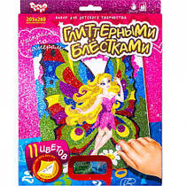 Розмальовка глітером міні 205 * 260мм, 8 кольорів РГН-01 MZOPT, фото 4