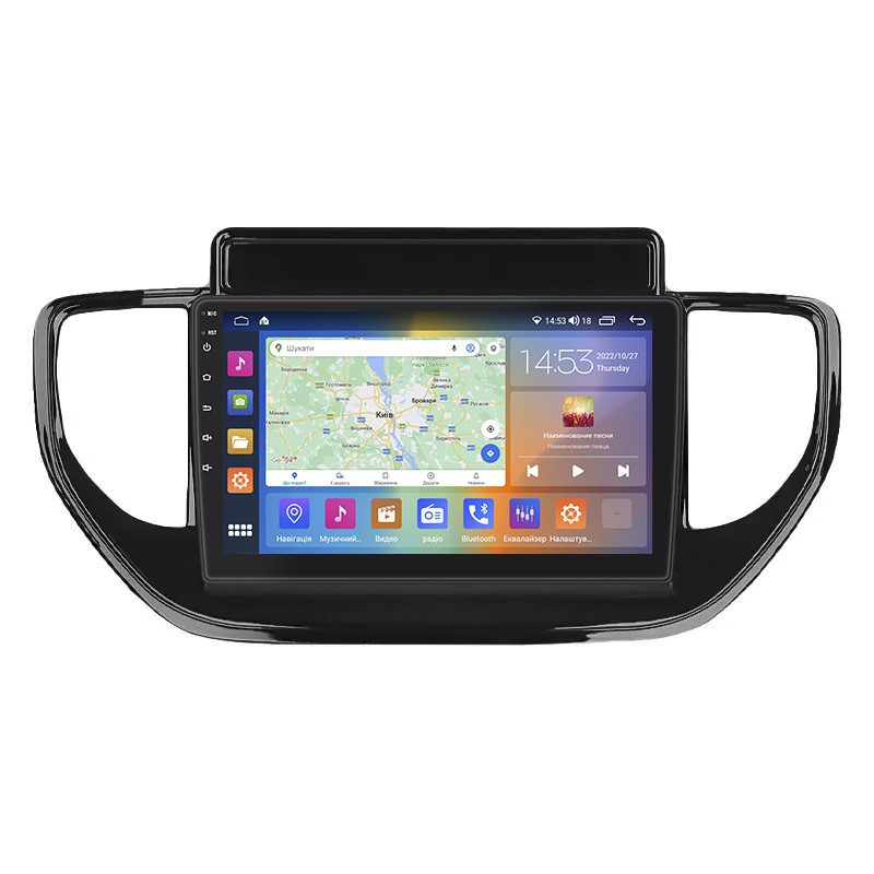 Штатна магнітола Lesko для Hyundai Solaris II Рестайлінг 2020-н.в. екран 9" 2/32Gb CarPlay 4G Wi-Fi GPS Prime