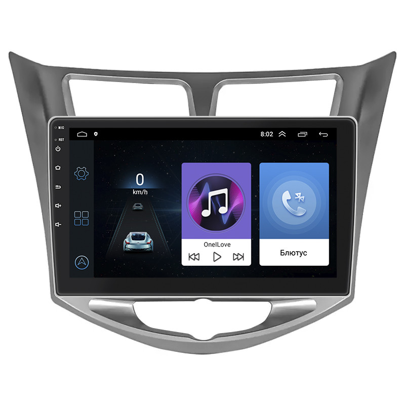 Штатна магнітола Lesko для Hyundai Solaris I Рестайлінг 2014-2017 екран 10" 1/16Gb Wi-Fi GPS Base Хюндай