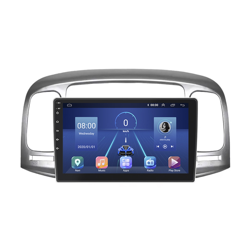 Штатна магнітола Lesko для Hyundai Verna II 2005-2010 екран 9" 4/64Gb 4G Wi-Fi GPS Top Хюндай Верна