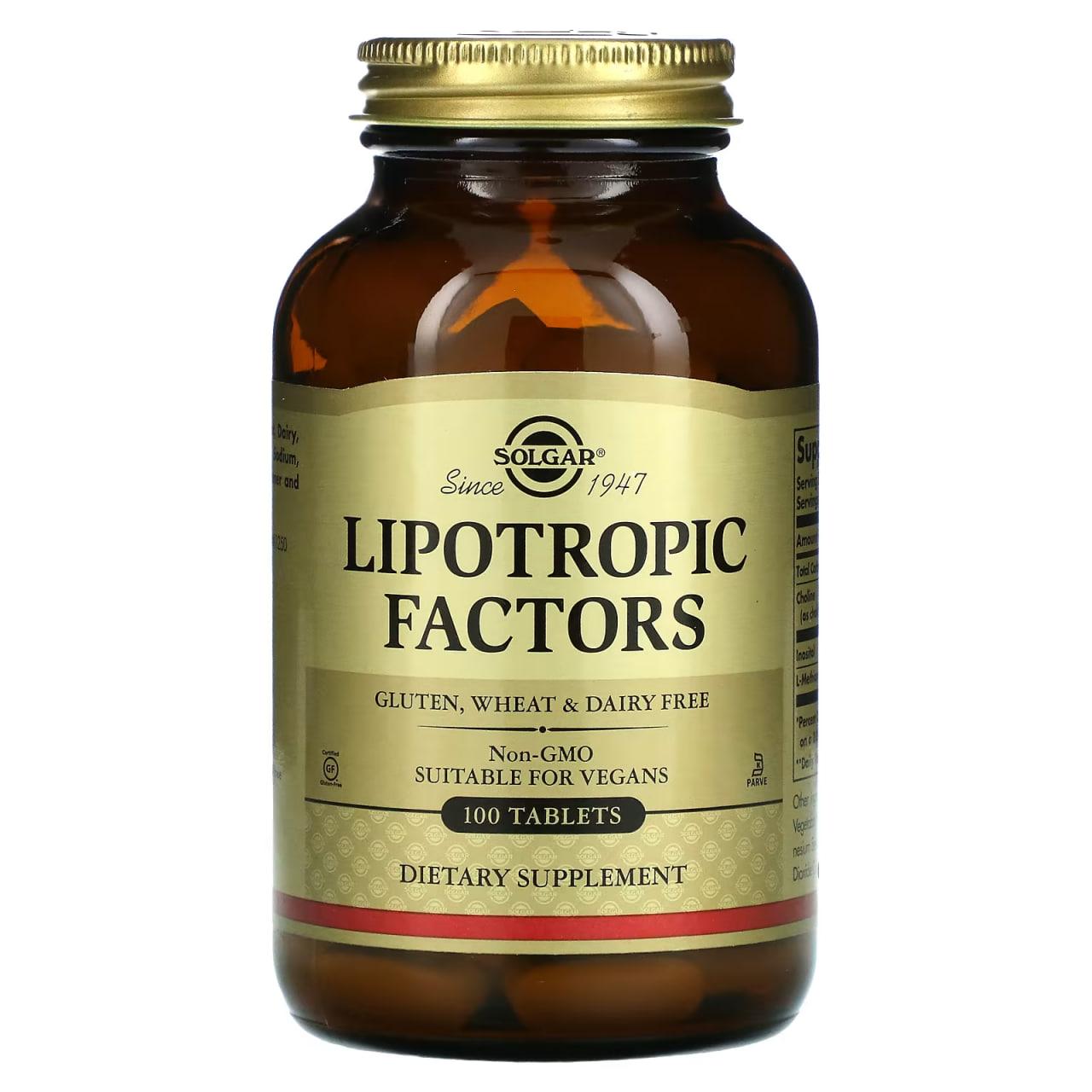 Lipotropic Factors Solgar 100 tabs