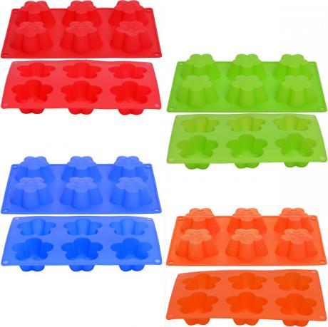 Форма сил. тарталетки на планшеті "Квіти" 6 шт 27*17*3 см X3-126 MZOPT