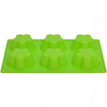 Форма сил. тарталетки на планшеті "Квіти" 6 шт 27*17*3 см X3-126 MZOPT, фото 3