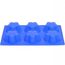 Форма сил. тарталетки на планшеті "Квіти" 6 шт 27*17*3 см X3-126 MZOPT, фото 5