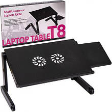 Столик трансформер для ноутбука LAPTOP TABLE T8 карбон
