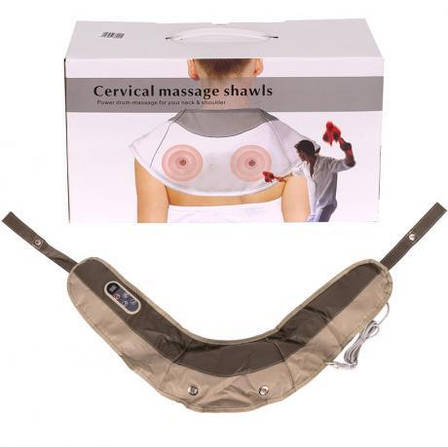 Ударний масажер для шиї і плечей Cervical Massage Shawls TV-19, фото 2
