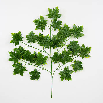 Штучна гілка листя кленове світло-зелена (S433-01) |В- 77 см | Польща | виробництво Польща | 12 шт. в упаковці