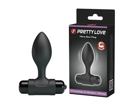 Силіконова вібропробка Pretty Love - Vibro but plag 10 режимів вібрації, фото 1