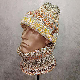 Подарунковий набір - шапка та хомут (шарф манішка) - для чоловіків, жінок та підлітків
