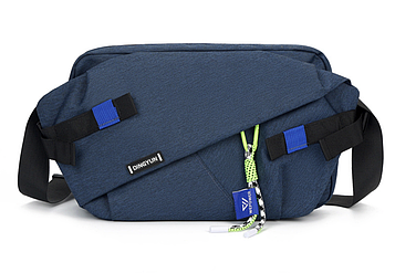 Спортивна бананка / Сумка чоловіча через плече / Чоловіча барсетка / Сумка на пояс / Месенджер сумка Синій