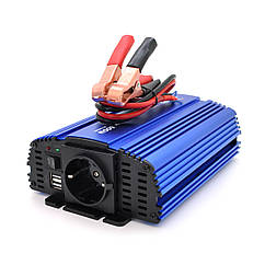 Інвертор напруги Tommatech MS-600, 12V/220V, 600W з апроксимованою синусоїдою, 1Shuko, USB, клемні дроти, АЗУ+