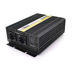 Інвертор напруги ORBUS ORMS2500 (2500Вт), 12/220V, approximated, 2 Shuko, 2 клемні дроти, 9 запобіжників,