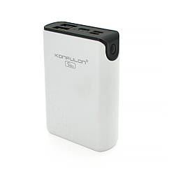 Power bank Konfulon A6 mini, 10000mAh, 2.1A, White/Black, Blister