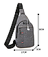 Чоловічий слінг через плече / Чоловіча сумка через плече / Барсетка / Сумка бананка, фото 4