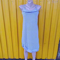 Нічна сорочка на лямках (горох, фіолетова)