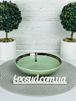 Тарілка супова Ardesto Liguria 20 см Green bay AR2920LGC, фото 1