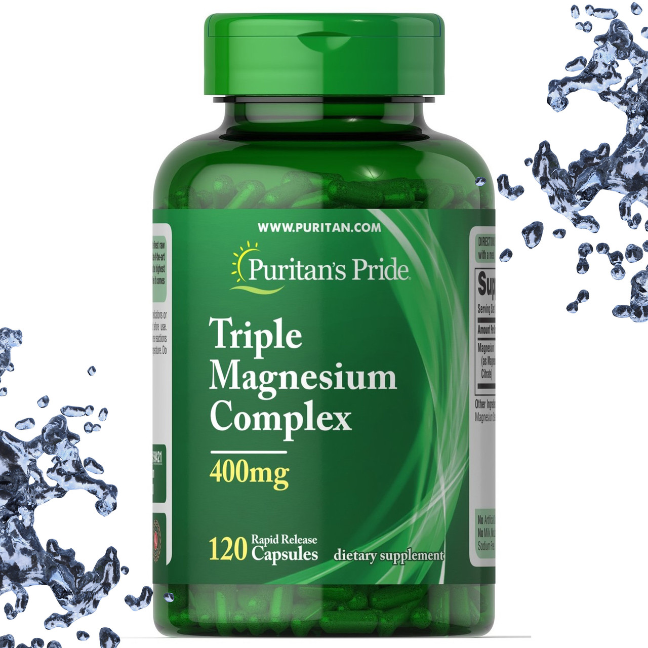 Магній Puritan's Pride Triple Magnesium Complex 400 мг 120 капсул