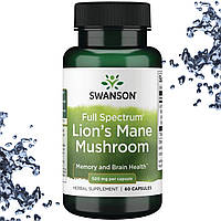 Гриб Левова грива Swanson Lion's Mane Mushroom 500 мг 60 капсул
