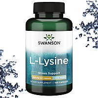 Л-Лізин Swanson L-Lysine 500 мг 100 капсул
