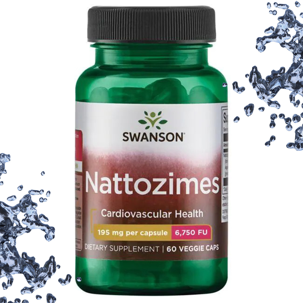 Наттозим Swanson Nattozimes 195 мг (6750 FU) 60 вегетаріанських капсул