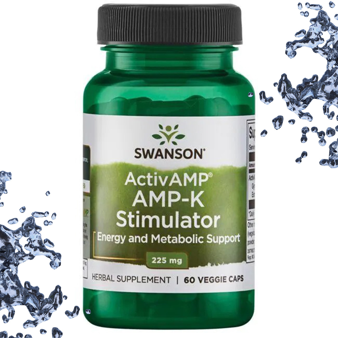 Для схуднення, спалювання жиру Swanson ActivAMP AMP-K Stimulator 225 мг 60 вегетаріанських капсул