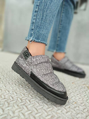 UGG Дутики уги автоледі сліпони мокасини зимові низькі строкаті жіночі з хутром, фото 4