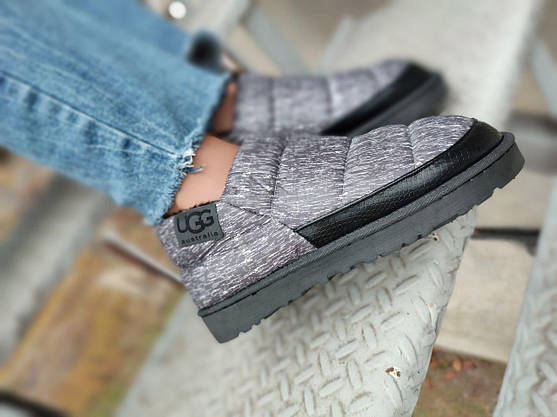 UGG Дутики уги автоледі сліпони мокасини зимові низькі строкаті жіночі з хутром, фото 5