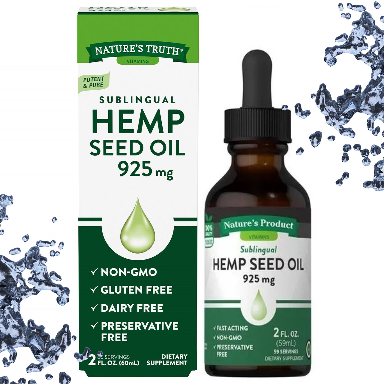 Конопляна олія + Омега 3, 6, 9 Nature's Truth Hemp Seed Oil 925 мг (contains Omega 3, 6, 9) 59 мл