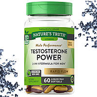 Бустер Тестостерона Nature's Truth Testosterone Power 2-in-1 Formula for Men 60 жидких гелевых капсул