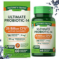 Пробиотик Nature's Truth Ultimate Probiotic-14 (25 биллион активных культур) 60 вегетарианских капсул