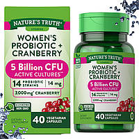 Пробиотик для женщин Nature's Truth Women's Probiotic + Cranberry 5 billion act.cult 14 mg probiotic 40 капсул