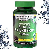 Чорна Бузина Premium Health Naturally Sambucus Black Eldelberry 1000 мг 100 капсул