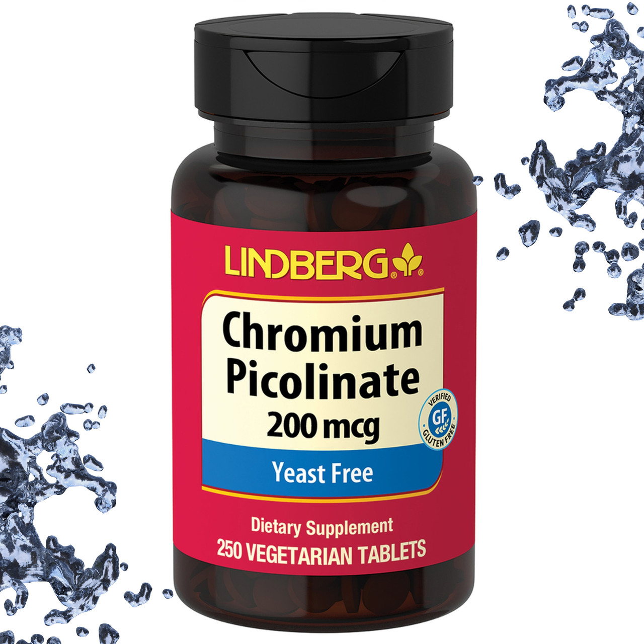 Хром піколінат Lindberg Chromium Picolinate 200 мкг 250 вегетаріанських таблеток (Без дріжджів)
