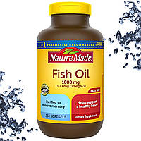 Рыбий жир Nature Made Fish Oil 1000 мг (300 мг Omega-3) 250 гелевых капсул