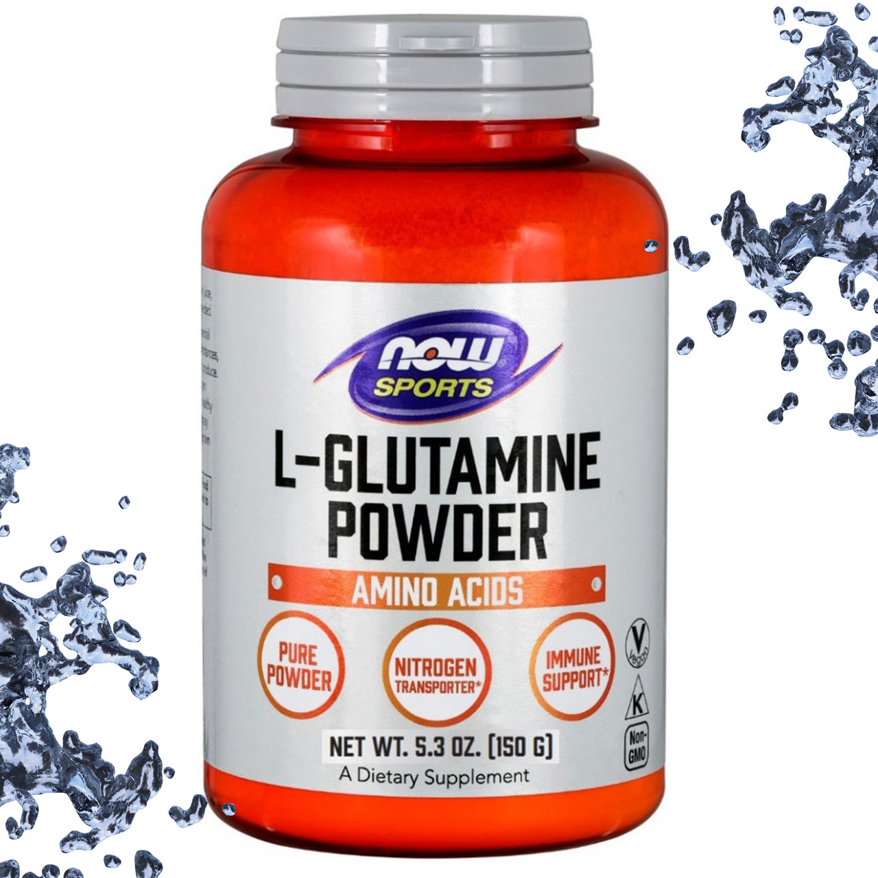 Л-глютамін Порошок NOW Sports L-Glutamine Powder, 30 порцій, 150 г