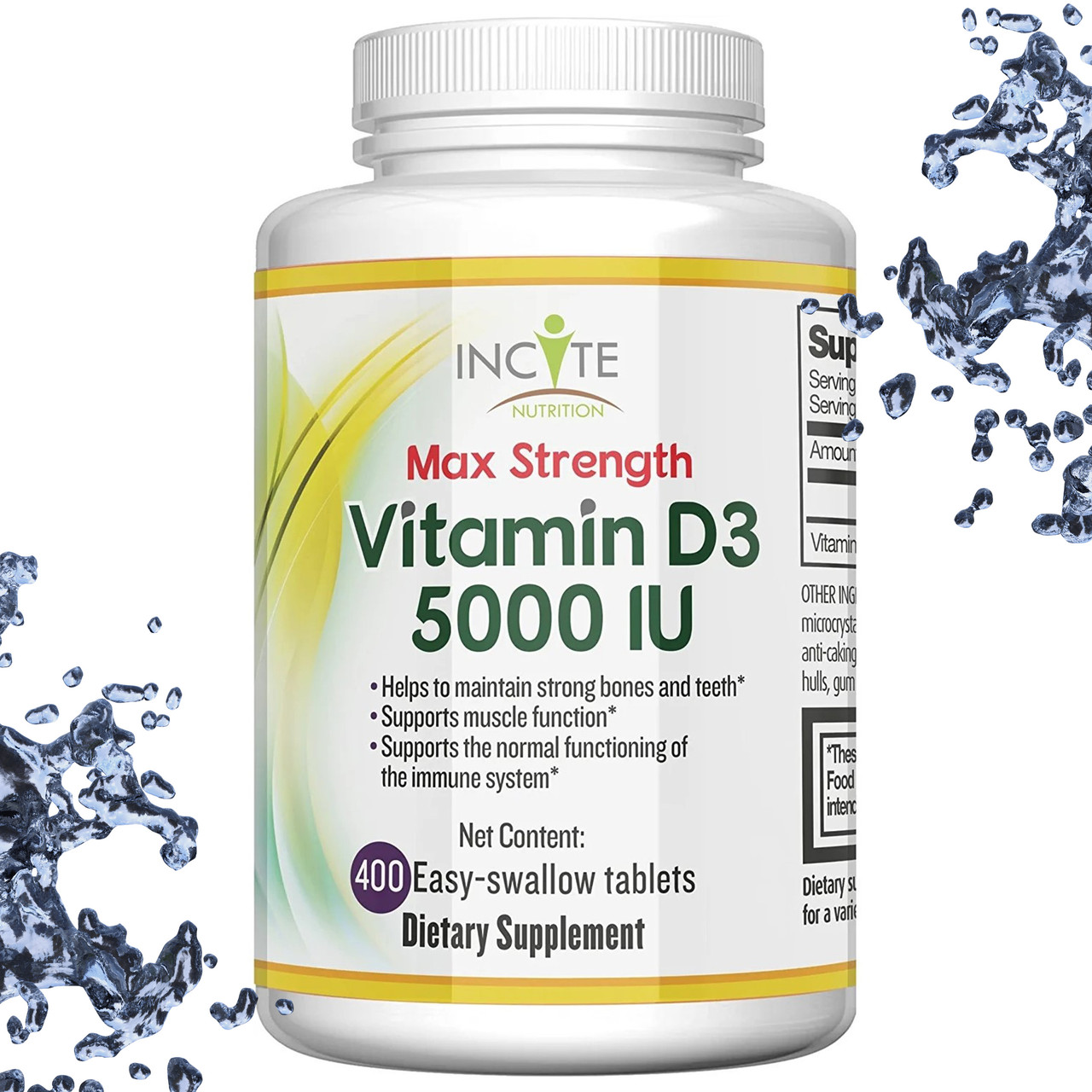 Вітамін Д3 Incite Nutrition Vitamin D3 5000 IU 400 таблеток