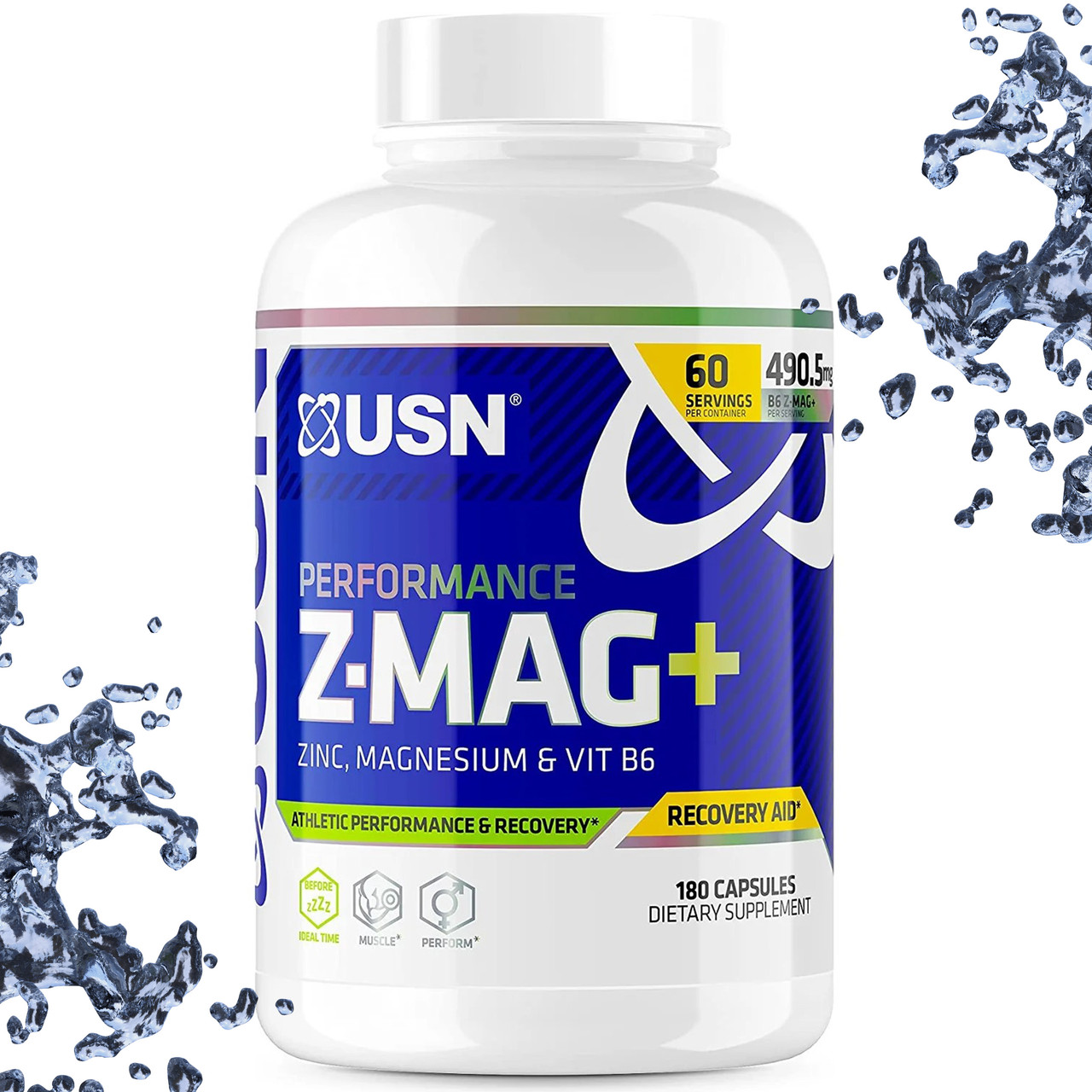 Комплекс USN Z-MAG + Zinc, Magnesium + Vit B6 (Цинк, Магній, Вітамін В6) 180 капсул, фото 1