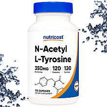 Для мозку, для щитоподібної залози Nutricost N-Acetyl L-Tyrosine 350 мг на порцію 120 капсул