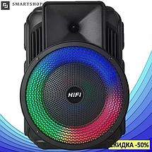 Портативна колонка RX-8135W з підсвіткою, мікрофоном і пультом, акумуляторна Bluetooth колонка 10 Вт, фото 2