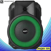 Портативна колонка RX-8135W з підсвіткою, мікрофоном і пультом, акумуляторна Bluetooth колонка 10 Вт, фото 4