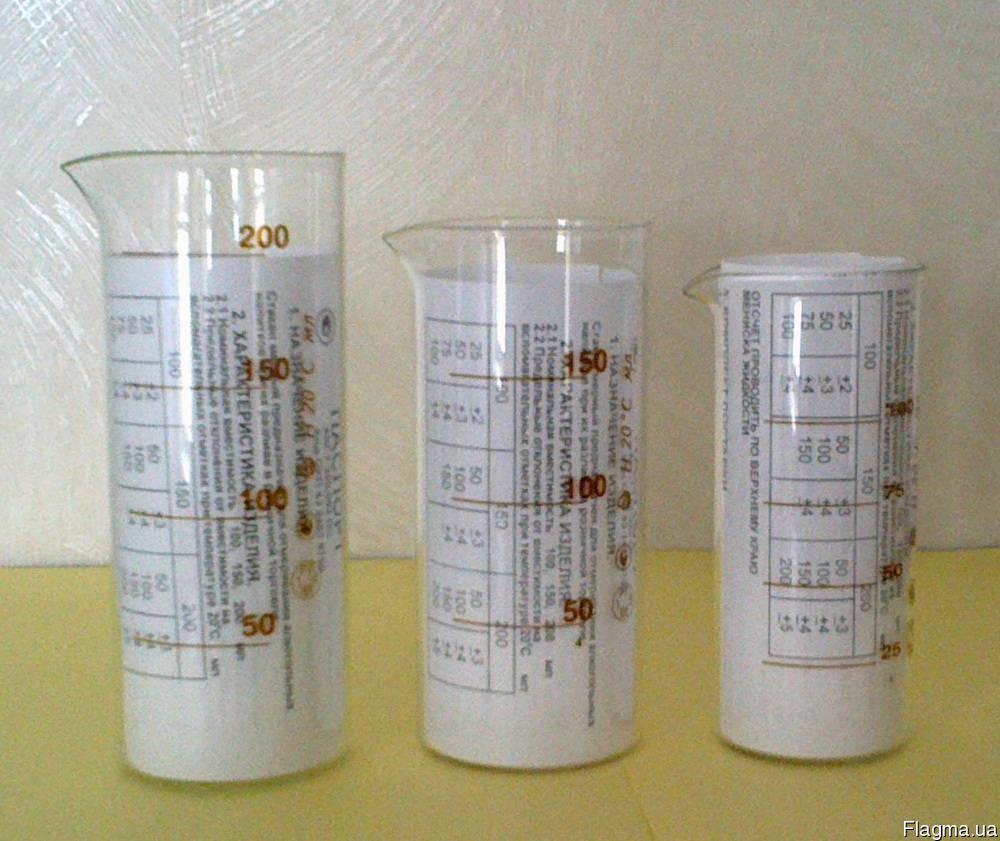 Набір мірних склянок з паспортом 100 мл, 150 мл, 200 мл.. (ГОСТ, Україна, ПАТ "Склоприлад")