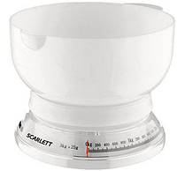 Ваги кухонні SCARLETT SC-1210 з чашею до 3 кг з індикатором перевантаження Білі (10195)