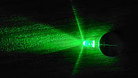 Светодиод ярко-зеленый 5мм 3В