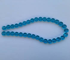 Бусина Таблетка колір бірюза 10 мм