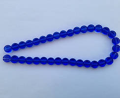 Бусина Таблетка колір синій 10 мм