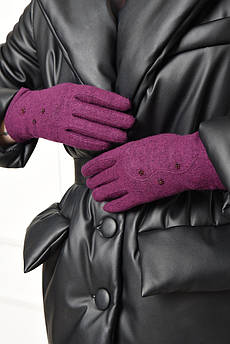 Рукавички жіночі кашемірові фіолетового кольору                                                      153094M
