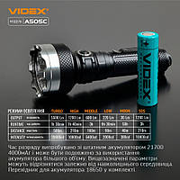Портативний світлодіодний ліхтарик VIDEX VLF-A505C 5500Lm 5000K, фото 4