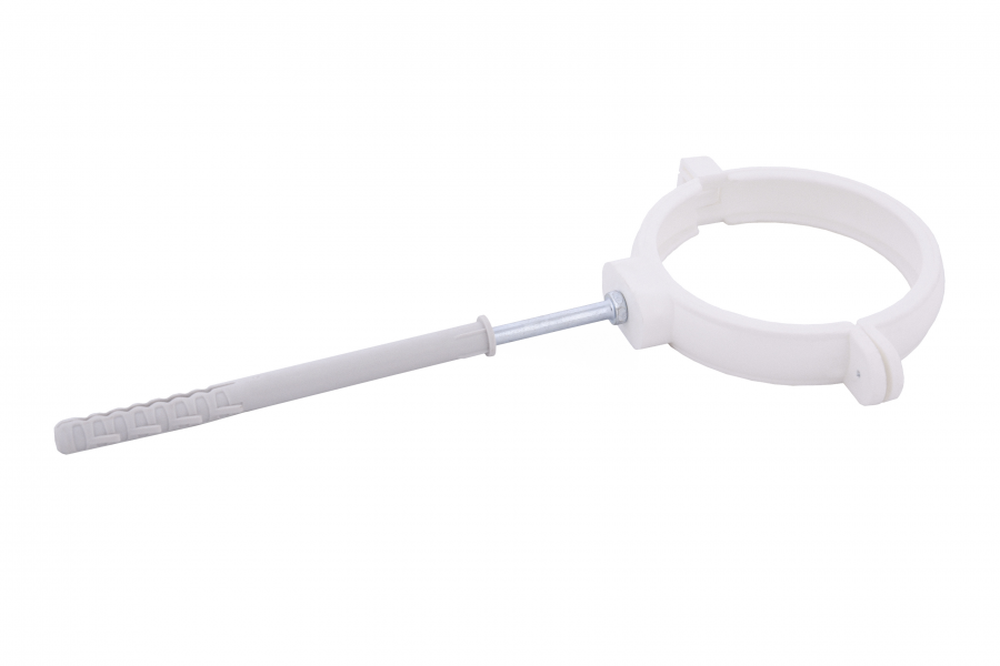 Тримач труби Profil пласт. L100 130 білий, фото 1