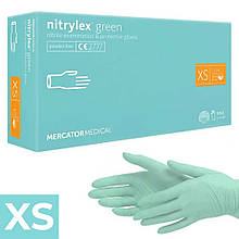 Рукавички нітрілові салатові NITRYLEX (3,5 г)  100 шт XS
